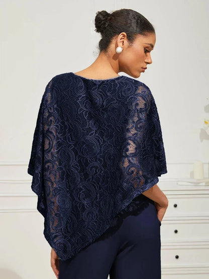 Elegant Lace Batwing Sleeve Top