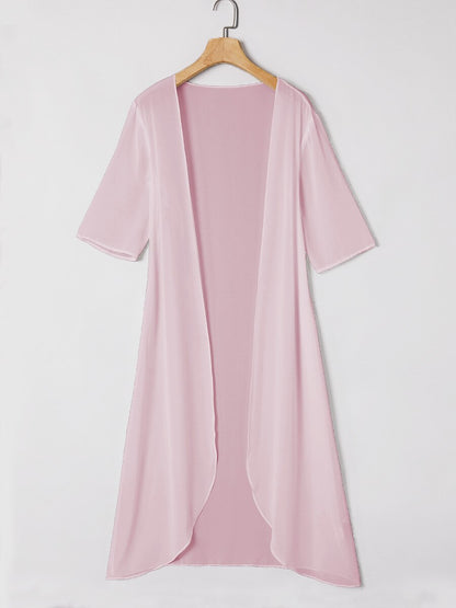 Chiffon Lightweight Half Sleeve Cover-Up