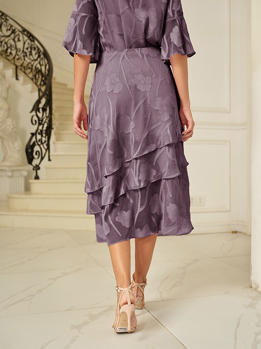 Floral Chiffon Midi Skirt