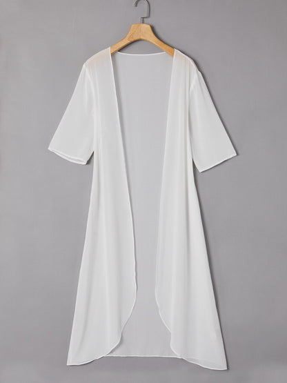 Chiffon Lightweight Half Sleeve Cover-Up