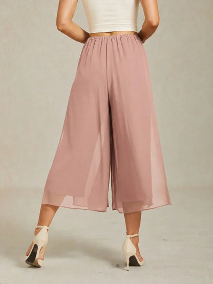 Cropped Wide Leg Pants