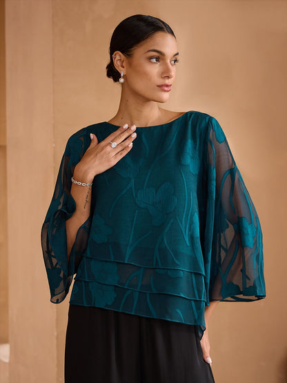Chiffon Floral Layered Blouse