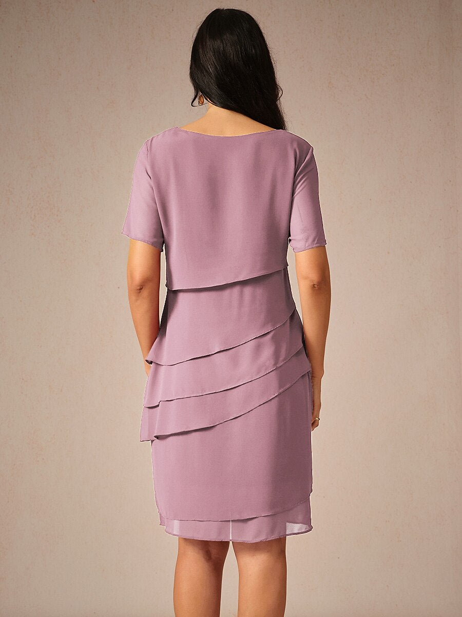 Chiffon Layered Midi Dress