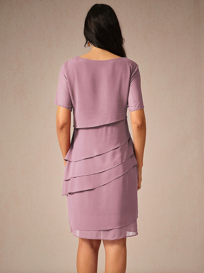 Chiffon Layered Midi Dress