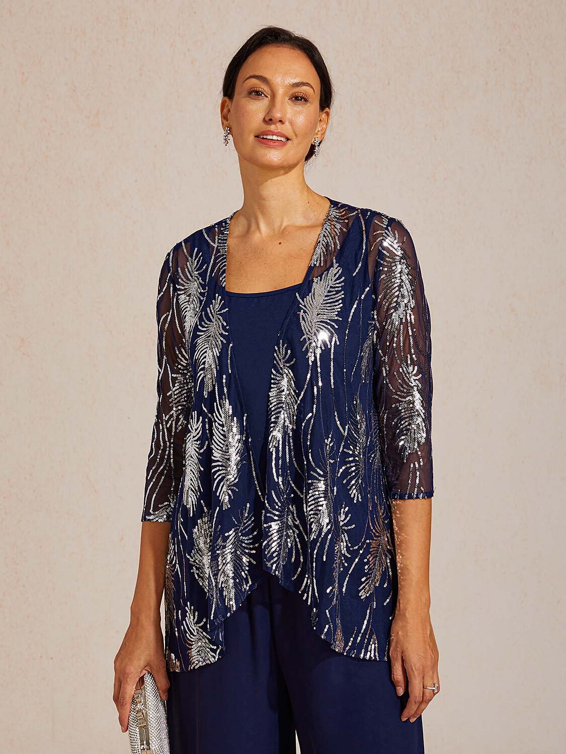 Sequins Feather Twinset