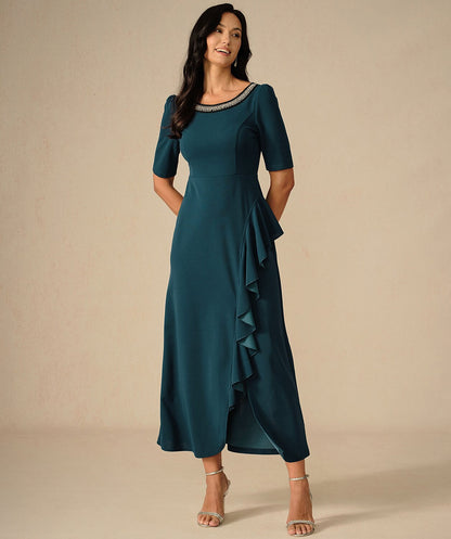 Elegant Ruffle Maxi Dress