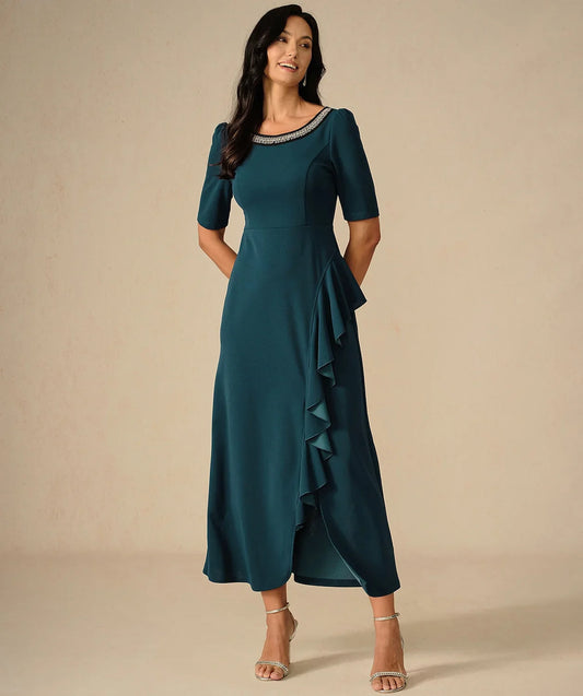 Elegant Ruffle Maxi Dress