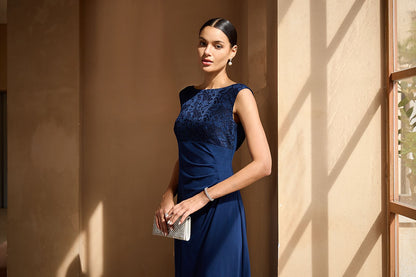Lace Cowl Back Maxi Dress