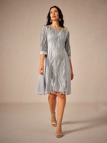 Petite Lace Solid Dresses