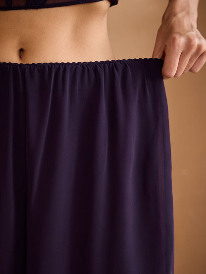 Straight Leg Chiffon Pants