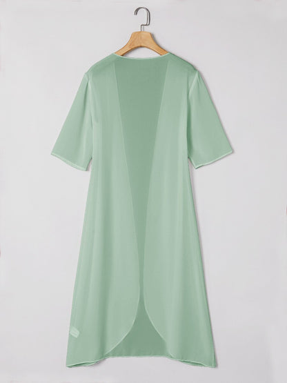 Chiffon Lightweight Half Sleeve Cover-Up