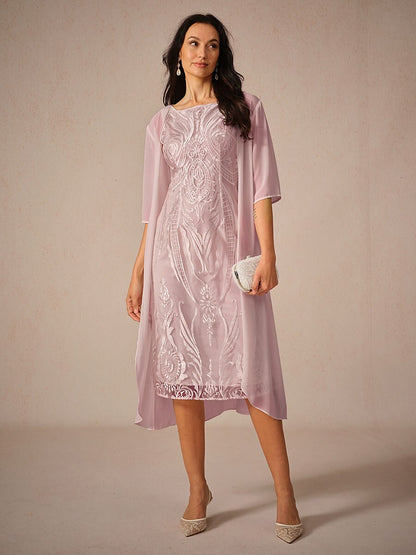 Chiffon Lightweight Half Sleeve Cover-Up
