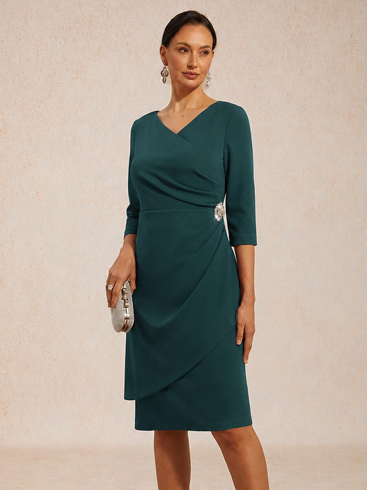 Sheath V-Neck Wrap Dress