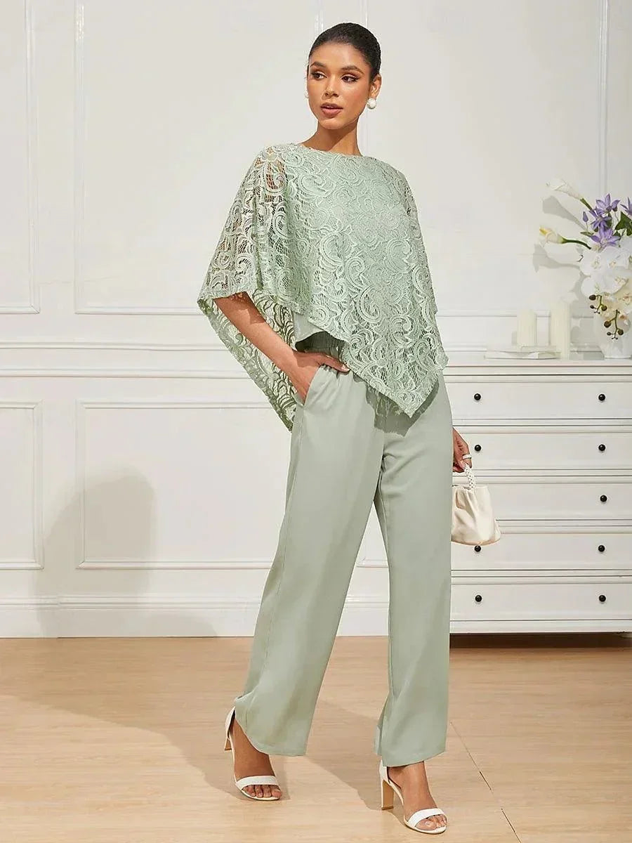 Elegant Lace Batwing Sleeve Top