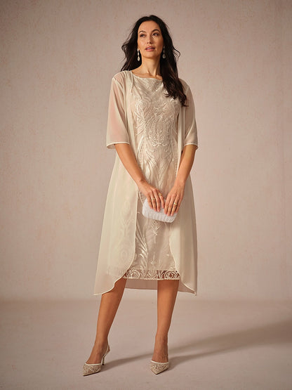 Chiffon Lightweight Half Sleeve Cover-Up