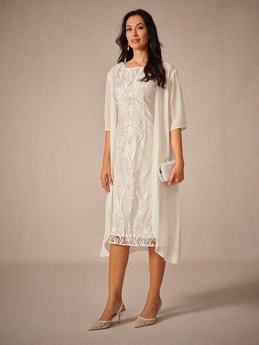 Chiffon Lightweight Half Sleeve Cover-Up