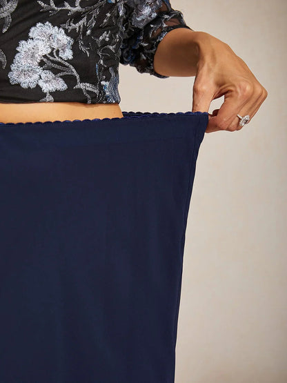 Flowy Panel Chiffon Tea-Length Skirt
