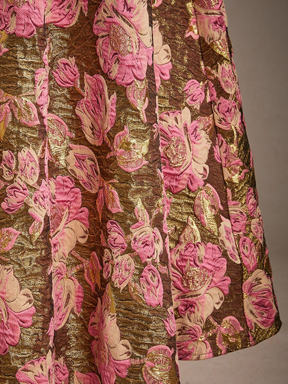 Floral Jacquard Ballgown