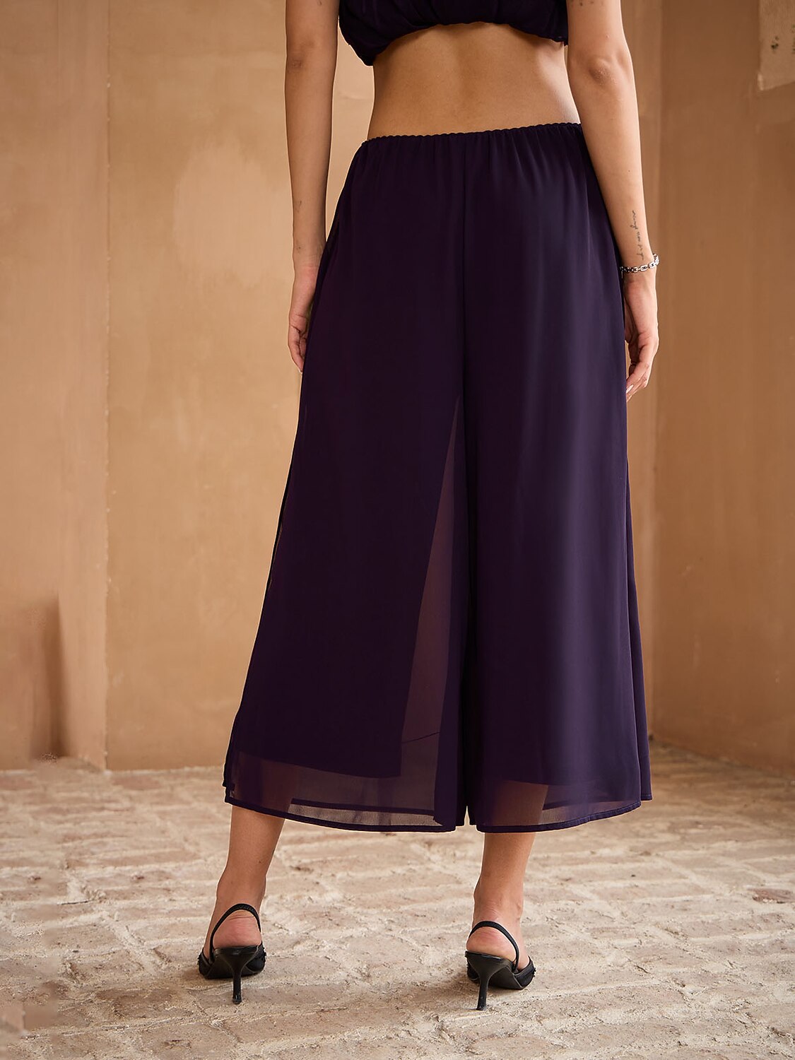 Cropped Wide Leg Pants