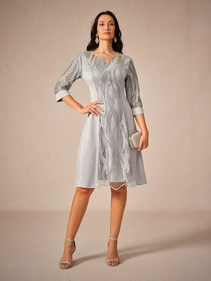 Petite Lace Solid Dresses
