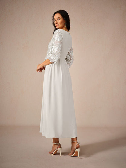 Ruffle Ruched Lace Maxi Dress