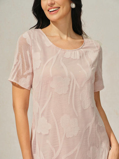Floral Sheer Chiffon Dress