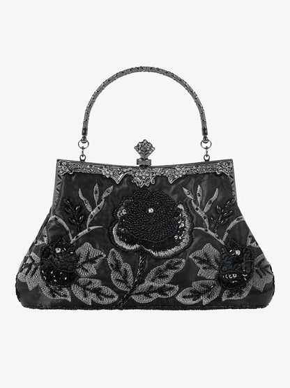 Sequin Embroidery Velvet Handbag Evening Bag