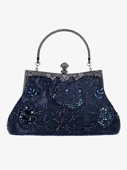 Sequin Embroidery Velvet Handbag Evening Bag