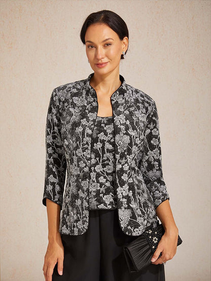 Floral Jacquard Twinset