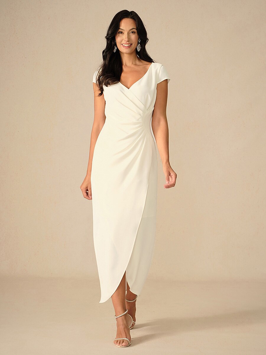 Elegant Lavender Wrap Dress