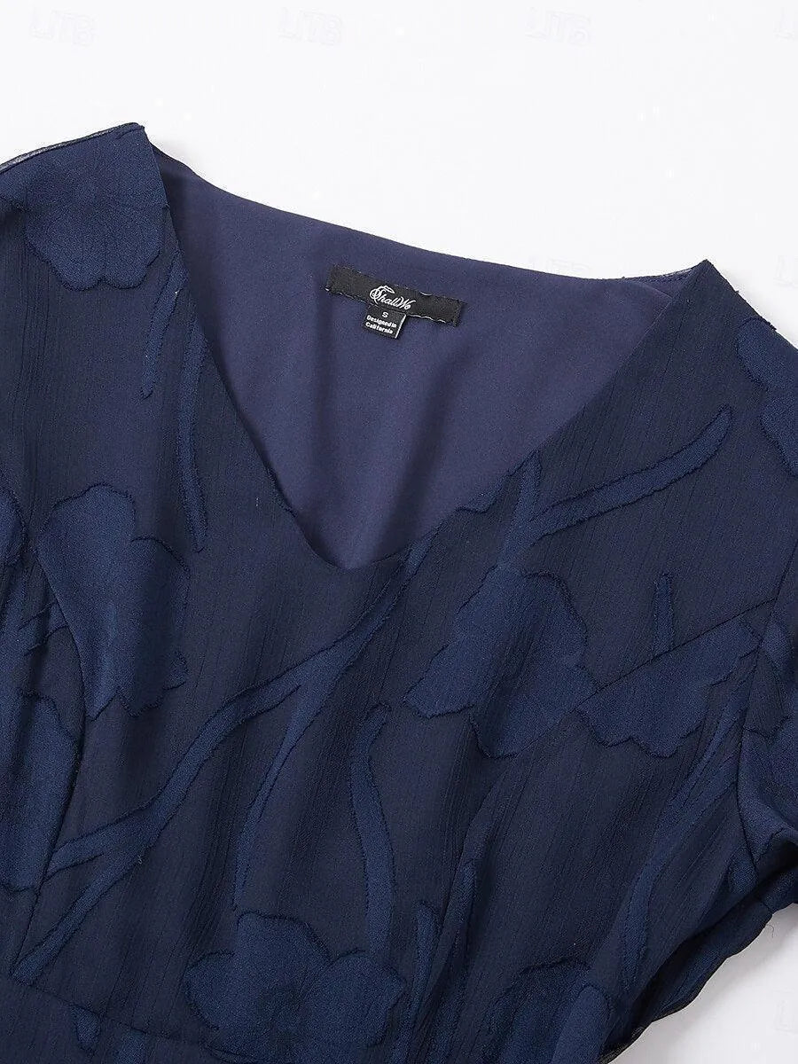 Ruffle Flutter Lace Midi Dress