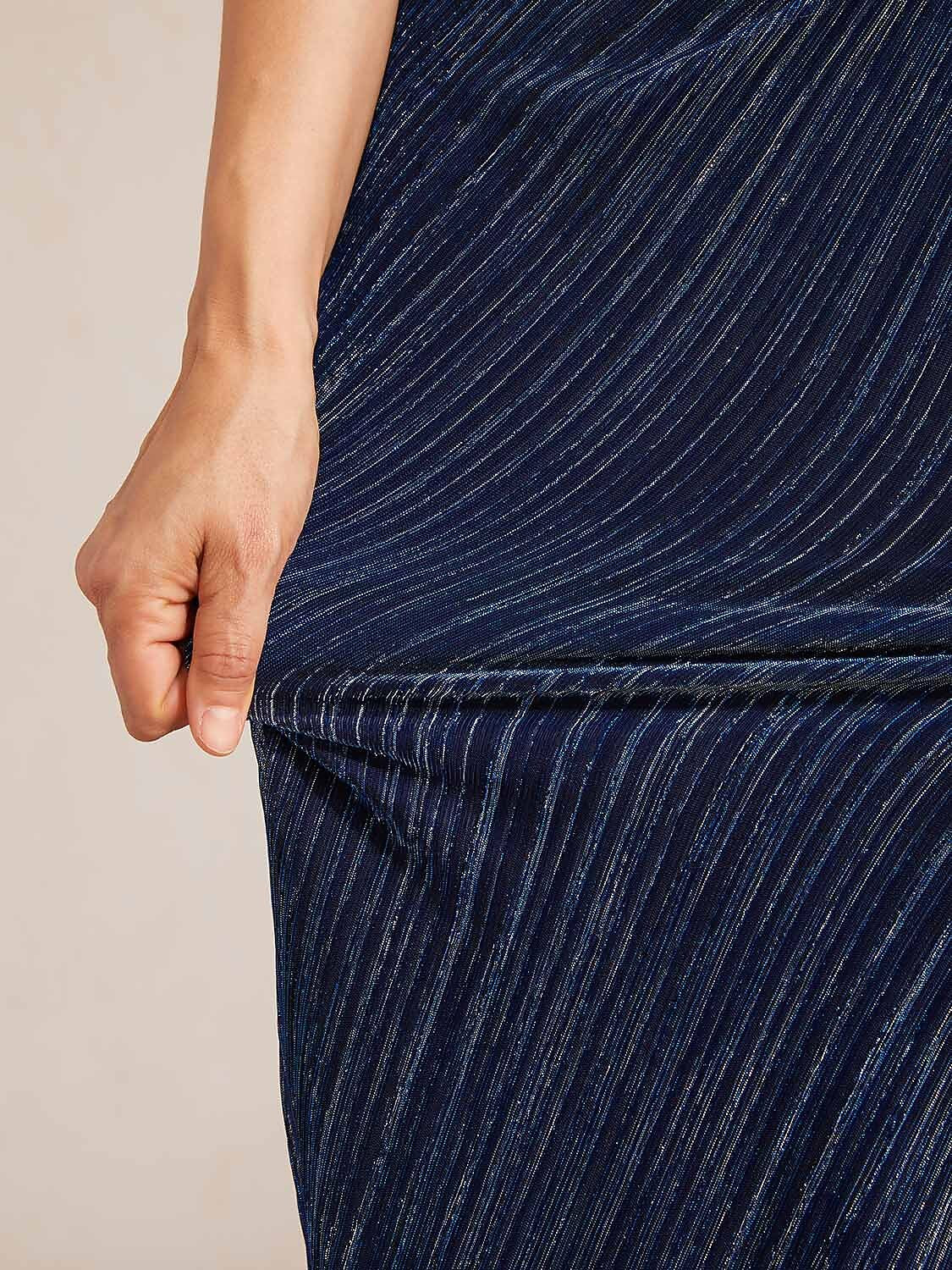 Metallic Sheath Maxi Dress