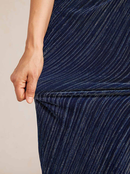 Metallic Sheath Maxi Dress