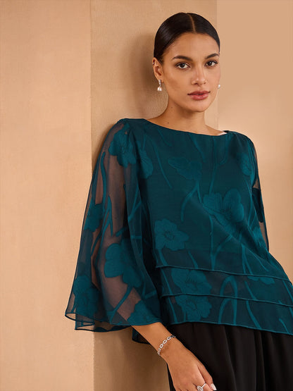 Chiffon Floral Layered Blouse
