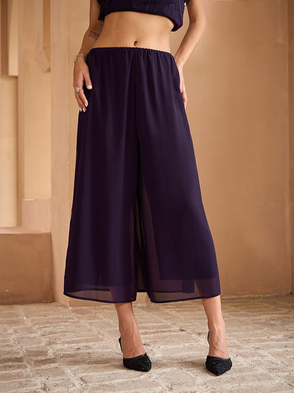 Cropped Wide Leg Pants