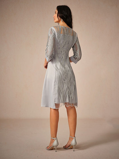 Petite Lace Solid Dresses