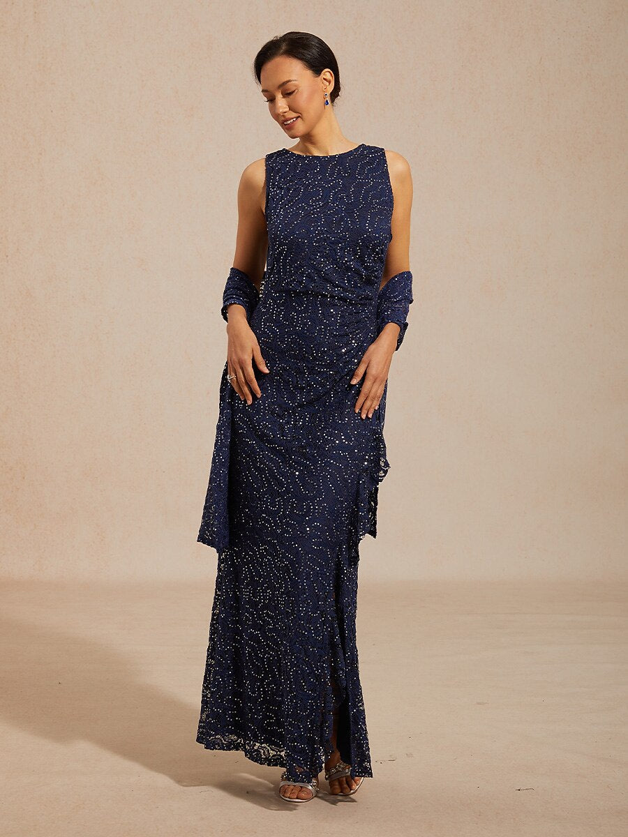 Sequin Lace Long Shawl Wrap