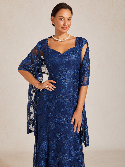 Rosette Lace Long Shawl Wrap
