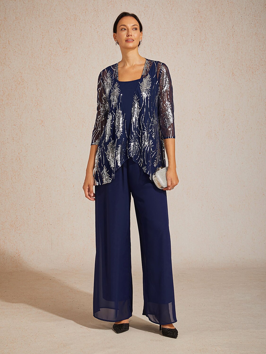 Sequins Feather Twinset
