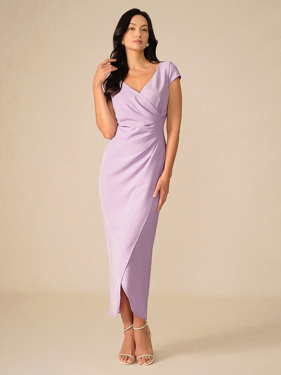 Elegant Sky Blue Wrap Dress