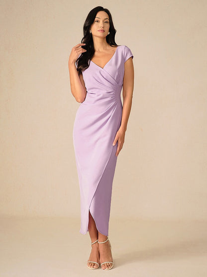 Elegant Sky Blue Wrap Dress