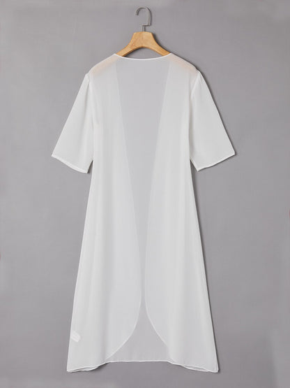 Chiffon Lightweight Half Sleeve Cover-Up