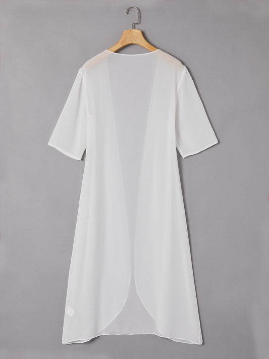 Chiffon Lightweight Half Sleeve Cover-Up