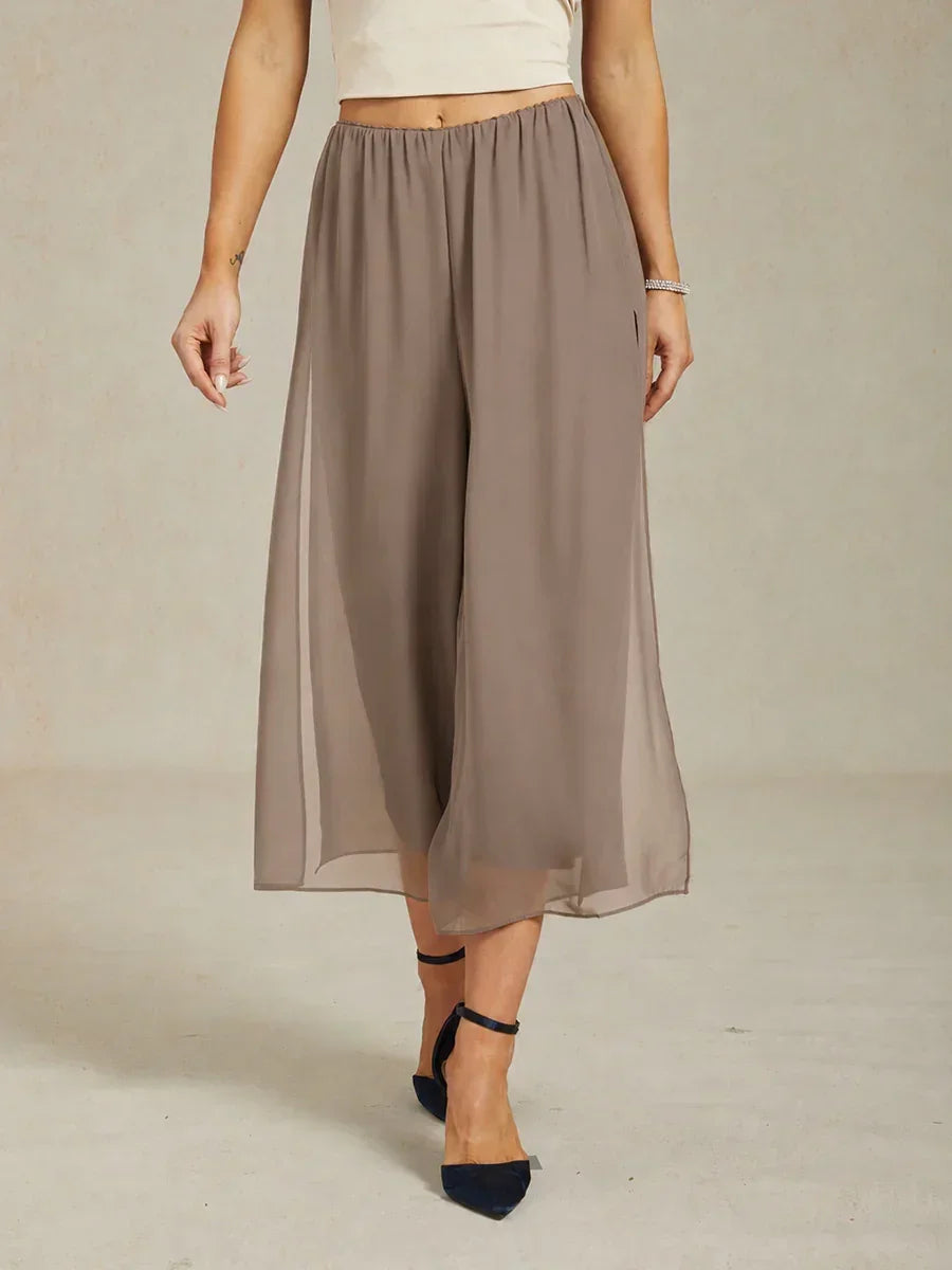 Cropped Wide Leg Pants