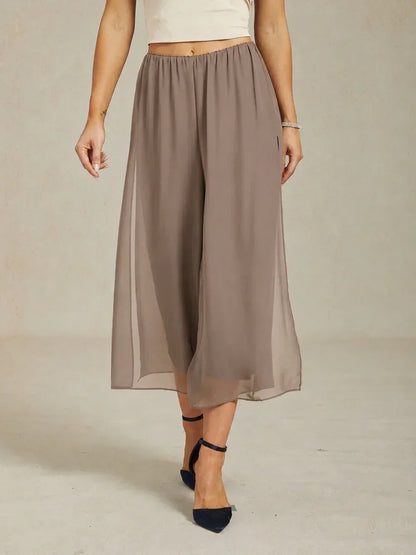 Cropped Wide Leg Pants
