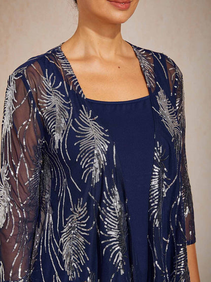 Sequins Feather Twinset