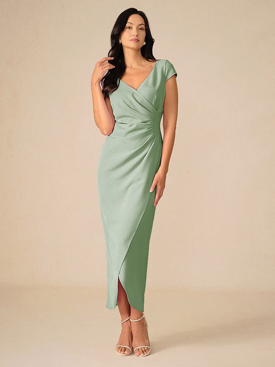 Elegant Lavender Wrap Dress