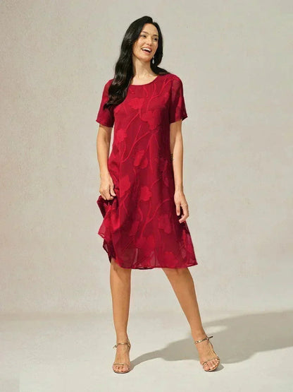 Floral Sheer Chiffon Dress