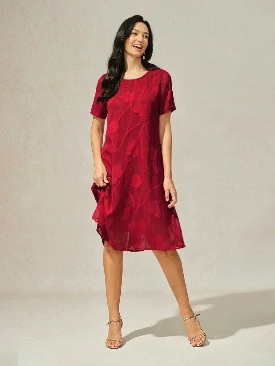 Floral Sheer Chiffon Dress