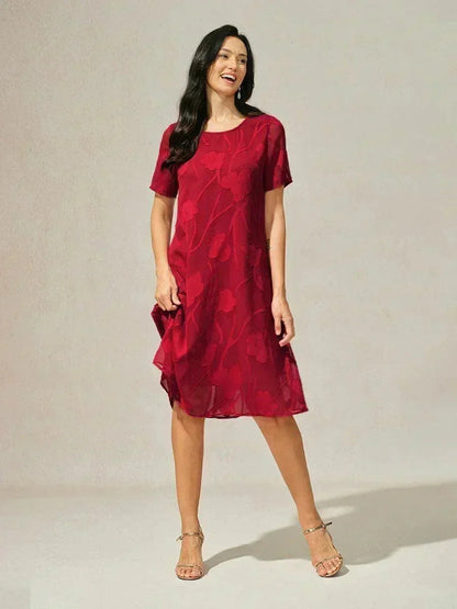 Floral Sheer Chiffon Dress